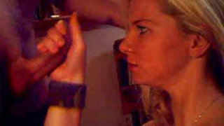 Hard Banana Stroking Filthy Blond Woman