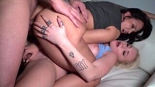 Jennifer Mendez and Marilyn Sugar get eaten out and fucked in turn
