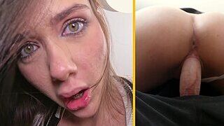 Vixi Rafi sucks rock hard cock and gets fucked with her panties on