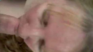Horny Blond MILF Giving  A Rough Blow Job