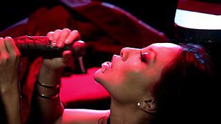 Asian beauty sucks a big, black cock