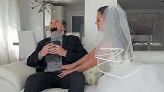 Kelsi fucks officiant just before wedding
