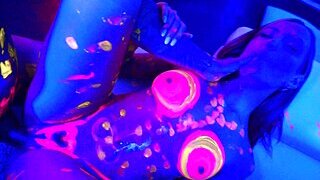 Colored group sex party